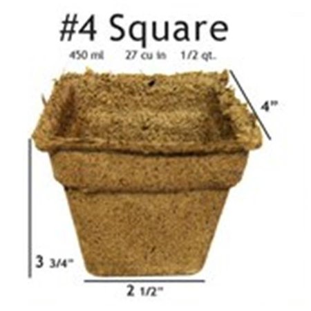 COWPOTS CowPots #4 Square Pot - 90 pots #4 Sq (90)